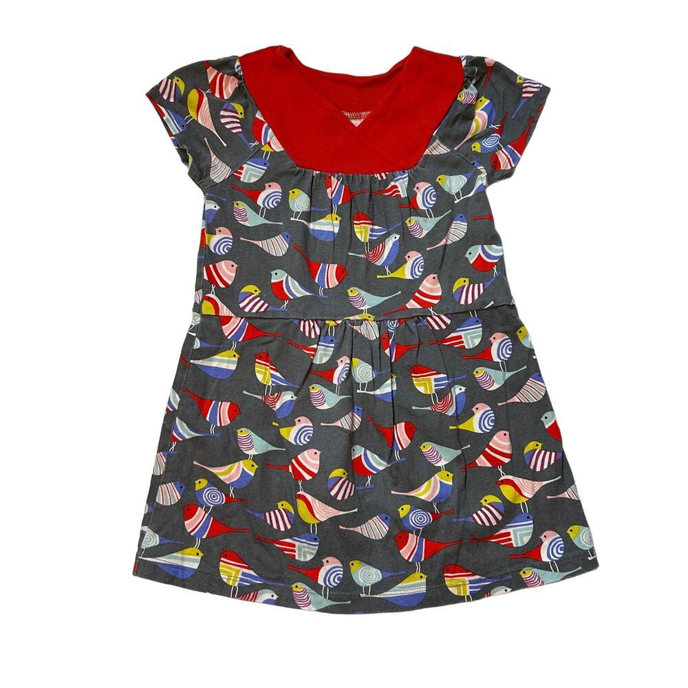 Tea Collection Germany Spatzchen Wrap Neck Bird Dress 4Y